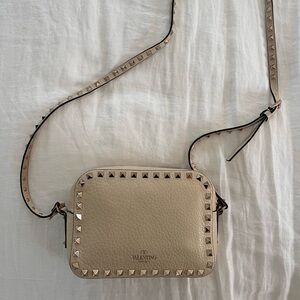 Studded Cream Crossbody Bag